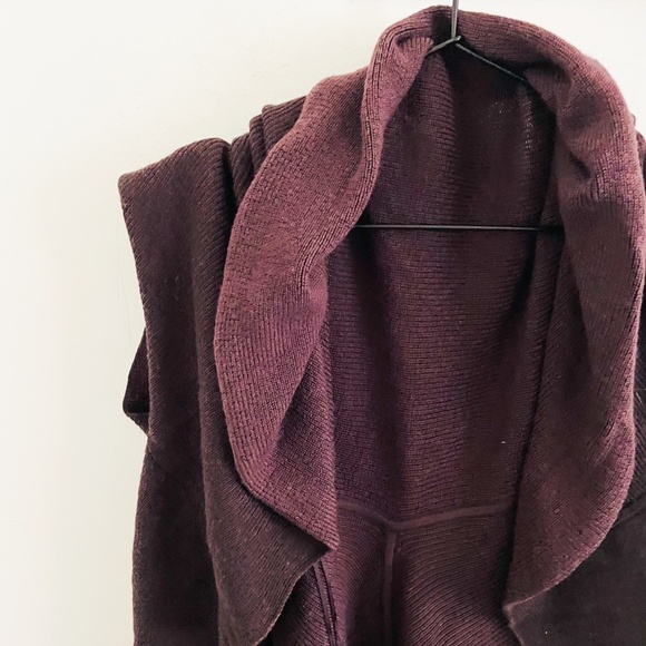 Lululemon Burgundy Shrug Cardigan Sweater 10 - Picture 2 of 4